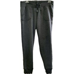 Reebok Women Jogger Sweatpants Sz Sm Gray pullon Drawstring Athletic Gym Workout